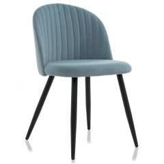 Стул на металлокаркасе Gabi 1 light blue / black в Дегтярске - degtyarsk.mebel24.online | фото