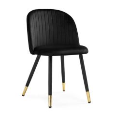 Стул на металлокаркасе Gabi black / black / gold в Дегтярске - degtyarsk.mebel24.online | фото