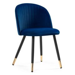 Стул на металлокаркасе Gabi dark blue / black / gold в Дегтярске - degtyarsk.mebel24.online | фото