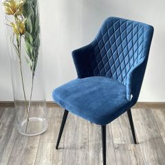 Стул HERMAN 360 град. СИНИЙ #29, велюр / черный каркас М-City в Дегтярске - degtyarsk.mebel24.online | фото