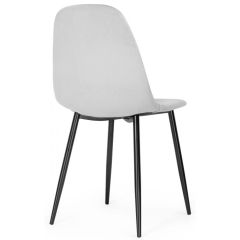 Стул на металлокаркасе Lilu light grey / black в Дегтярске - degtyarsk.mebel24.online | фото 4