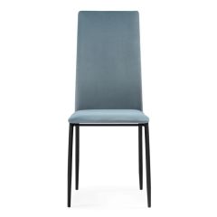 Стул на металлокаркасе Tod light blue / black в Дегтярске - degtyarsk.mebel24.online | фото