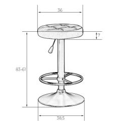 Табурет барный DOBRIN BRUNO LM-5008 (черный) в Дегтярске - degtyarsk.mebel24.online | фото 2