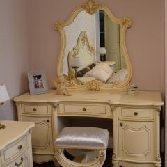 Туалетный стол + Зеркало Мона Лиза (крем) в Дегтярске - degtyarsk.mebel24.online | фото 6