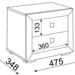 Тумба прикроватная Глэдис М30 (ЯШС/Белый) в Дегтярске - degtyarsk.mebel24.online | фото 2