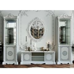 Тумба ТВ (12.301) Грация (белый/серебро) в Дегтярске - degtyarsk.mebel24.online | фото 2
