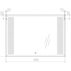 Зеркало Cosmo 100 alum с подсветкой Sansa (SC1004Z) в Дегтярске - degtyarsk.mebel24.online | фото 7