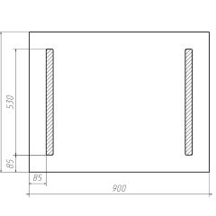 Зеркало Good Light 2-90 с подсветкой Домино (GL7015Z) в Дегтярске - degtyarsk.mebel24.online | фото 6