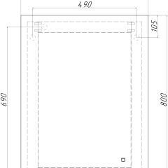 Зеркало Каракас 800х600 с подсветкой Домино (GL7042Z) в Дегтярске - degtyarsk.mebel24.online | фото 8