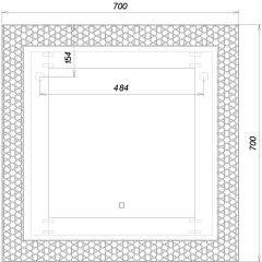 Зеркало Манила 700х700 с подсветкой Домино (GL7052Z) в Дегтярске - degtyarsk.mebel24.online | фото 7