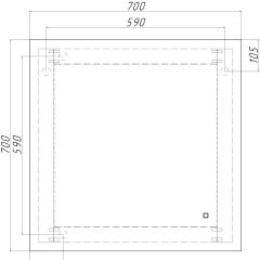 Зеркало Минск 700х700 с подсветкой Домино (GL7039Z) в Дегтярске - degtyarsk.mebel24.online | фото 8