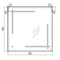 Зеркало Ray 70 black с подсветкой Sansa (SR1038Z) в Дегтярске - degtyarsk.mebel24.online | фото 6