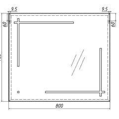 Зеркало Ray 80 black с подсветкой Sansa (SR1037Z) в Дегтярске - degtyarsk.mebel24.online | фото 7