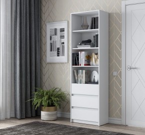 АЙДЕН СТЛ06-600 Стеллаж с 3 ящиками (белый) в Дегтярске - degtyarsk.mebel24.online | фото