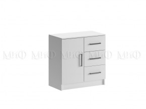БАСЯ Комод с 3-мя ящиками, дверью (белый) в Дегтярске - degtyarsk.mebel24.online | фото
