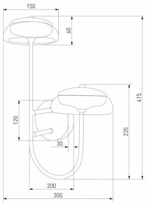 Бра Eurosvet Fungo 50388/2 LED черный в Дегтярске - degtyarsk.mebel24.online | фото 5