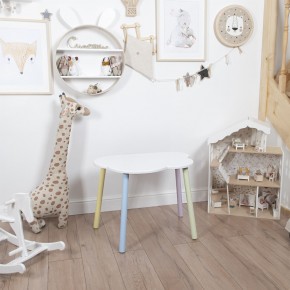 Детский стол Rolti Baby «Облачко»  (белый/цветной, массив березы/мдф) в Дегтярске - degtyarsk.mebel24.online | фото