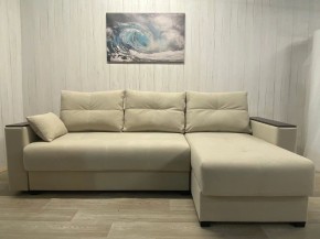 Диван угловой Комфорт-3 (НПБ+МДФ) велюр Luma 01 в Дегтярске - degtyarsk.mebel24.online | фото