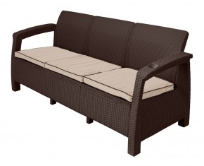 Диван Yalta Premium Sofa 3 Set (Ялта) шоколадный (+подушки под спину) в Дегтярске - degtyarsk.mebel24.online | фото 1