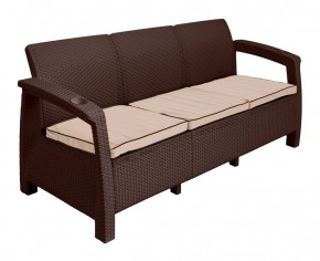Диван Yalta Premium Sofa 3 Set (Ялта) шоколадный (+подушки под спину) в Дегтярске - degtyarsk.mebel24.online | фото 2