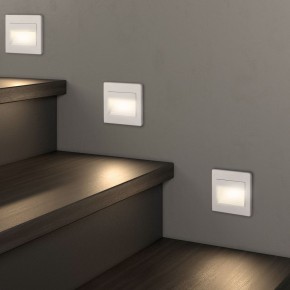 DK3050-WH Светильник встраиваемый в стену, IP 20, LED 3000, 1 Вт, белый, пластик в Дегтярске - degtyarsk.mebel24.online | фото 6