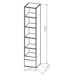 ГЕОМЕТРИЯ ГМТ.07 пенал открытый в Дегтярске - degtyarsk.mebel24.online | фото 2