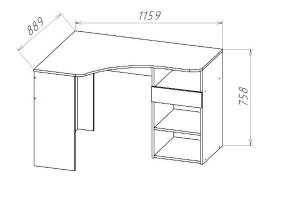 ГЕОМЕТРИЯ ГМТ.10 Стол угловой в Дегтярске - degtyarsk.mebel24.online | фото 2
