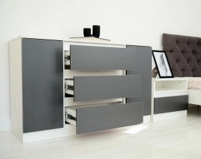 Комод 1200 Парус (Белый/Графит) в Дегтярске - degtyarsk.mebel24.online | фото 4