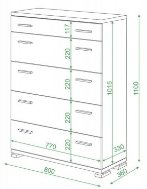 Комод Домино Лайт КМ-2 в Дегтярске - degtyarsk.mebel24.online | фото 2