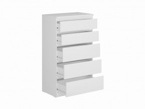 Комод КАСТОР с пятью ящиками, цвет белый в Дегтярске - degtyarsk.mebel24.online | фото 2