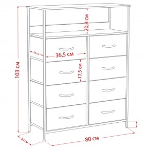 Комод Leset Локи 8 ящ. с полкой в Дегтярске - degtyarsk.mebel24.online | фото 12