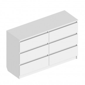 Комод с 6 ящиками 1200 "Бьянко" (Белый лофт) в Дегтярске - degtyarsk.mebel24.online | фото