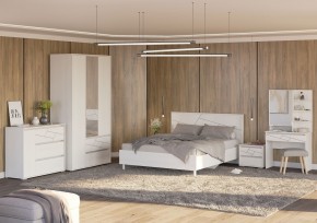 АДЕЛИНА Комод с 1дв и 3-мя ящ (белый рамух) в Дегтярске - degtyarsk.mebel24.online | фото 3