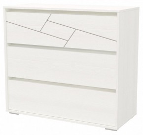 АДЕЛИНА Комод с тремя ящиками (рамух белый) в Дегтярске - degtyarsk.mebel24.online | фото