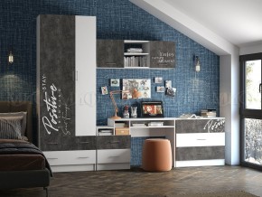 ВЕГА NEW Позитив Комод (Бетон темный/белый) в Дегтярске - degtyarsk.mebel24.online | фото 2