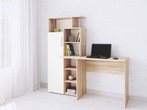 Компьютерный Стол Квартет-7 Дуб сонома/Белый в Дегтярске - degtyarsk.mebel24.online | фото