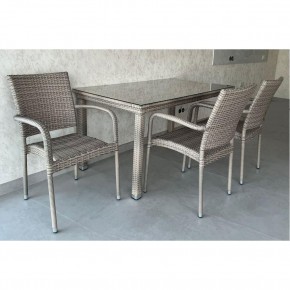 Комплект плетеной мебели T256C/Y376C-W85 Latte (4+1) + подушки на стульях в Дегтярске - degtyarsk.mebel24.online | фото 2