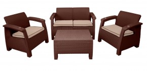 Комплект уличной мебели Yalta Premium Terrace Set (Ялта) шоколадый (+подушки под спину) в Дегтярске - degtyarsk.mebel24.online | фото