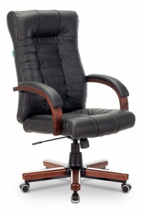 Кресло для руководителя KB-10WALNUT/B/LEATH в Дегтярске - degtyarsk.mebel24.online | фото