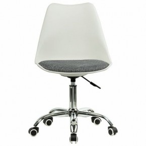 Кресло стул BRABIX "Eames MG-310 CH", хром, пластик белый, ткань серая, 532924 в Дегтярске - degtyarsk.mebel24.online | фото 1