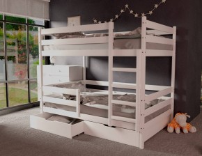 Кровать двухъярусная без крыши 80*190 Белый в Дегтярске - degtyarsk.mebel24.online | фото