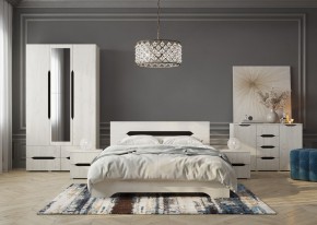 Кровать Вега 1,6 + основание (Крафт белый - Венге) в Дегтярске - degtyarsk.mebel24.online | фото 3