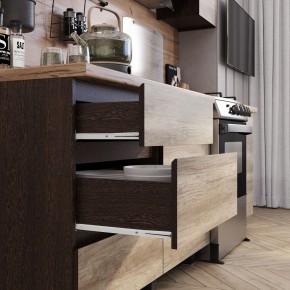 Кухня Энигма 1.6 м (венге/дуб каньон) в Дегтярске - degtyarsk.mebel24.online | фото 2