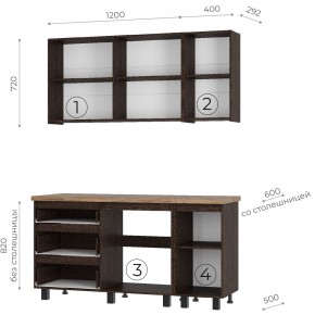 Кухня Энигма 1.6 м (венге/дуб каньон) в Дегтярске - degtyarsk.mebel24.online | фото 4