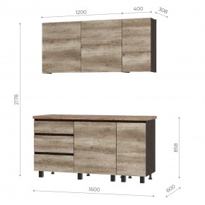 Кухня Энигма 1.6 м (венге/дуб каньон) в Дегтярске - degtyarsk.mebel24.online | фото 5