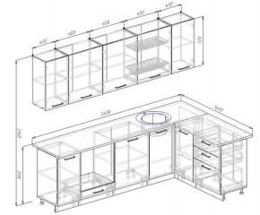 Кухня угловая Антрацит 2600х1600 (Стол. 38мм) в Дегтярске - degtyarsk.mebel24.online | фото 2