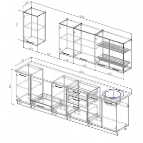 Кухонный гарнитур Дели 2800 (Стол. 26мм) в Дегтярске - degtyarsk.mebel24.online | фото 2