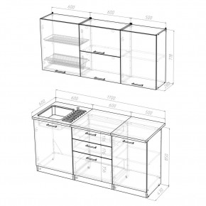 Кухонный гарнитур Лира Экстра 1700 в Дегтярске - degtyarsk.mebel24.online | фото 4