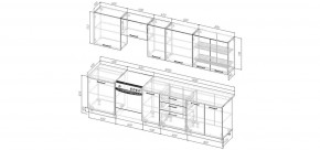 Кухонный гарнитур Меренга 3000 (Стол. 38мм) в Дегтярске - degtyarsk.mebel24.online | фото 2