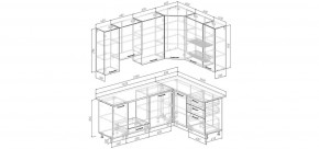 Кухонный гарнитур Умбра 2200*1600 h950 (Стол. 38мм) в Дегтярске - degtyarsk.mebel24.online | фото 2
